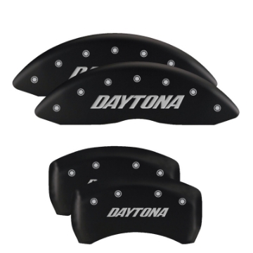 Picture of MGP 4 Caliper Covers Engraved Front & Rear With out stripes-Avenger Black finish silver ch