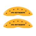 Picture of MGP 4 Caliper Covers Engraved Front & Rear With out stripes-Avenger Yellow finish black ch