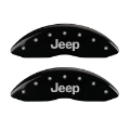 Picture of MGP Front set 2 Caliper Covers Engraved Front JEEP Black finish silver ch
