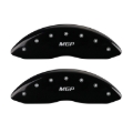 Picture of MGP Front set 2 Caliper Covers Engraved Front MGP Black finish silver ch