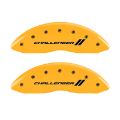 Picture of MGP 4 Caliper Covers Engraved Front & Rear With stripes-Challenger Yellow finish black ch