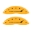 Picture of MGP 4 Caliper Covers Engraved Front & Rear With stripes-Challenger Yellow finish black ch