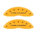 Picture of MGP 4 Caliper Covers Engraved Front & Rear Block-Challenger Yellow finish black ch
