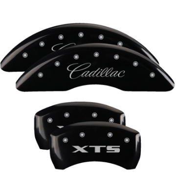 Picture of MGP 4 Caliper Covers Engraved Front & Rear GMC Black finish silver ch