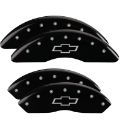 Picture of MGP 4 Caliper Covers Engraved Front & Rear Bowtie Black finish silver ch