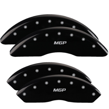 Picture of MGP 4 Caliper Covers Engraved Front & Rear MGP Black finish silver ch