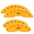 Picture of MGP 4 Caliper Covers Engraved Front & Rear MGP Yellow finish black ch