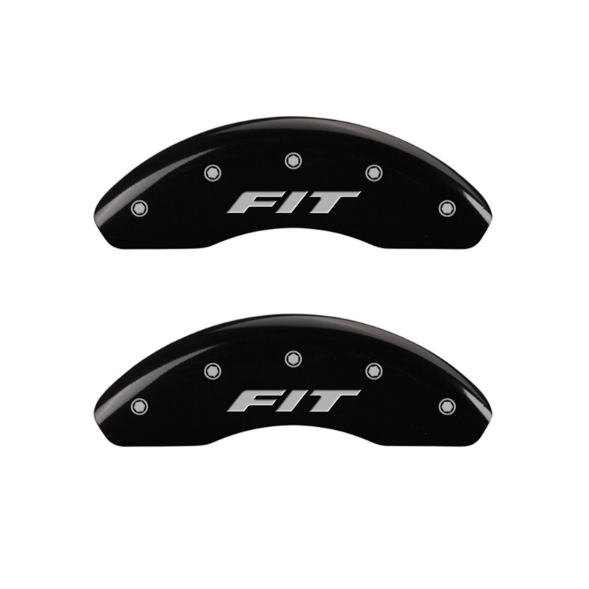 Picture of MGP Front set 2 Caliper Covers Engraved Front FIT Black finish silver ch