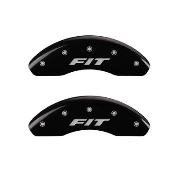 Picture of MGP Front set 2 Caliper Covers Engraved Front FIT Black finish silver ch
