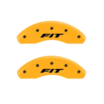Picture of MGP Front set 2 Caliper Covers Engraved Front FIT Yellow finish black ch