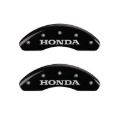 Picture of MGP Front set 2 Caliper Covers Engraved Front Honda Black finish silver ch