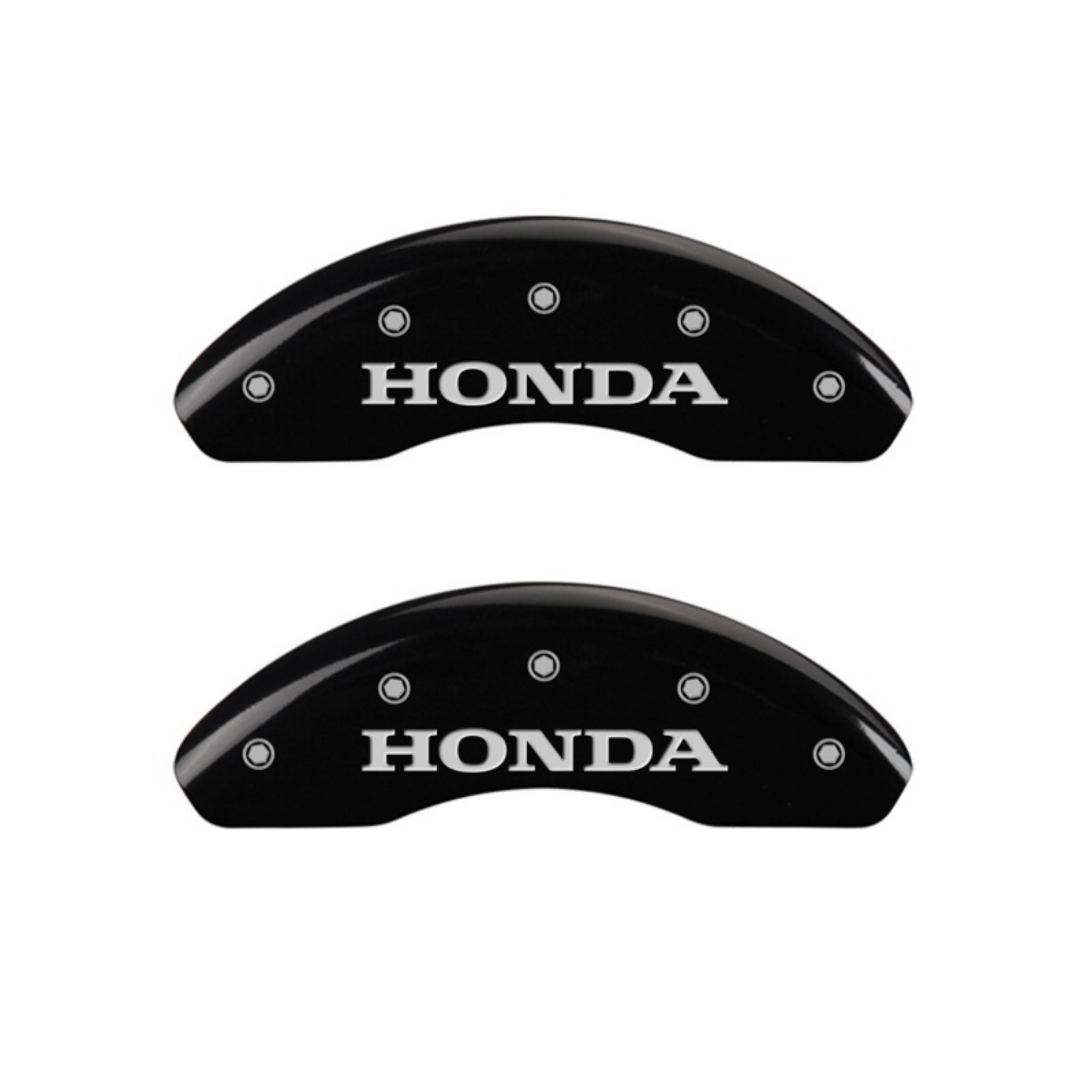Picture of MGP Front set 2 Caliper Covers Engraved Front Honda Black finish silver ch