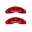 Picture of MGP Front set 2 Caliper Covers Engraved Front Honda Red finish silver ch