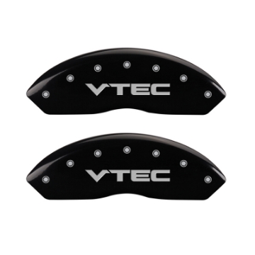 Picture of MGP 4 Caliper Covers Engraved Front & Rear Vtech Black finish silver ch