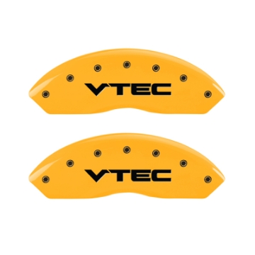 Picture of MGP 4 Caliper Covers Engraved Front & Rear Vtech Yellow finish black ch