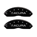 Picture of MGP 4 Caliper Covers Engraved Front & Rear Acura Black finish silver ch