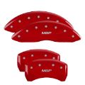Picture of MGP 4 Caliper Covers Engraved Front & Rear Circle K-Kia Red finish silver ch