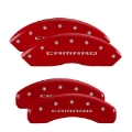 Picture of MGP 4 Caliper Covers Engraved Front & Rear MGP Red finish silver ch
