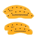 Picture of MGP 4 Caliper Covers Engraved Front & Rear MGP Yellow finish black ch