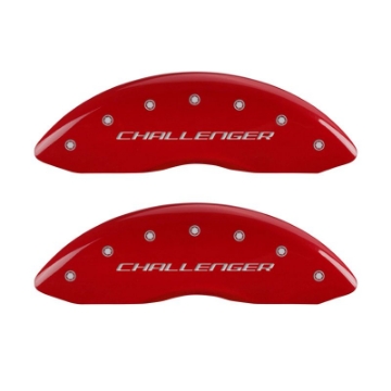 Picture of MGP 4 Caliper Covers Engraved Front Block-Challenger Engraved Rear Vintage Style-RT Red fnsh slvr ch