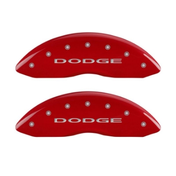 Picture of MGP 4 Caliper Covers Engraved Front Block-Challenger Engraved Rear Vintage Style-RT Red fnsh slvr ch