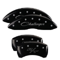 Picture of MGP 4 Caliper Covers Engraved Front Cursive-Challenger Engraved Rear RT Black finish silver ch
