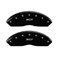 Picture of MGP Front set 2 Caliper Covers Engraved Front MGP Black finish silver ch