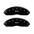 Picture of MGP Front set 2 Caliper Covers Engraved Front MGP Black finish silver ch
