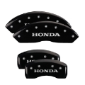 Picture of MGP 4 Caliper Covers Engraved Front & Rear Honda Black finish silver ch