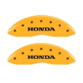 Picture of MGP 4 Caliper Covers Engraved Front Honda Engraved Rear Pilot-2015 Yellow finish black ch