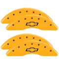Picture of MGP 4 Caliper Covers Engraved Front & Rear Bowtie Red finish silver ch