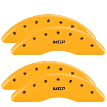 Picture of MGP 4 Caliper Covers Engraved Front & Rear MGP Red finish silver ch