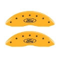 Picture of MGP 4 Caliper Covers Engraved Front & Rear Oval logo-Ford Yellow finish black ch