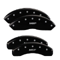 Picture of MGP 4 Caliper Covers Engraved Front & Rear Oval logo-Ford Black finish silver ch