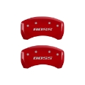 Picture of MGP 4 Caliper Covers Engraved Front & Rear MGP Red finish silver ch