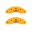 Picture of MGP Front set 2 Caliper Covers Engraved Front Oval logo-Ford Yellow finish black ch