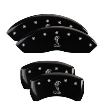 Picture of MGP Front set 2 Caliper Covers Engraved Front Oval logo-Ford Yellow finish black ch
