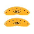 Picture of MGP 4 Caliper Covers Engraved Front & Rear Oval logo-Ford Yellow finish black ch
