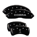 Picture of MGP 4 Caliper Covers Engraved Front Mustang Engraved Rear 37 Yellow finish black ch