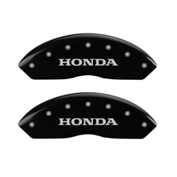 Picture of MGP 4 Caliper Covers Engraved Front Honda Engraved Rear Crosstour Black finish silver ch