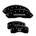 Picture of MGP 4 Caliper Covers Engraved Front Honda Engraved Rear H Logo Black finish silver ch