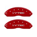 Picture of MGP 4 Caliper Covers Engraved Front & Rear i-Vtec Red finish silver ch