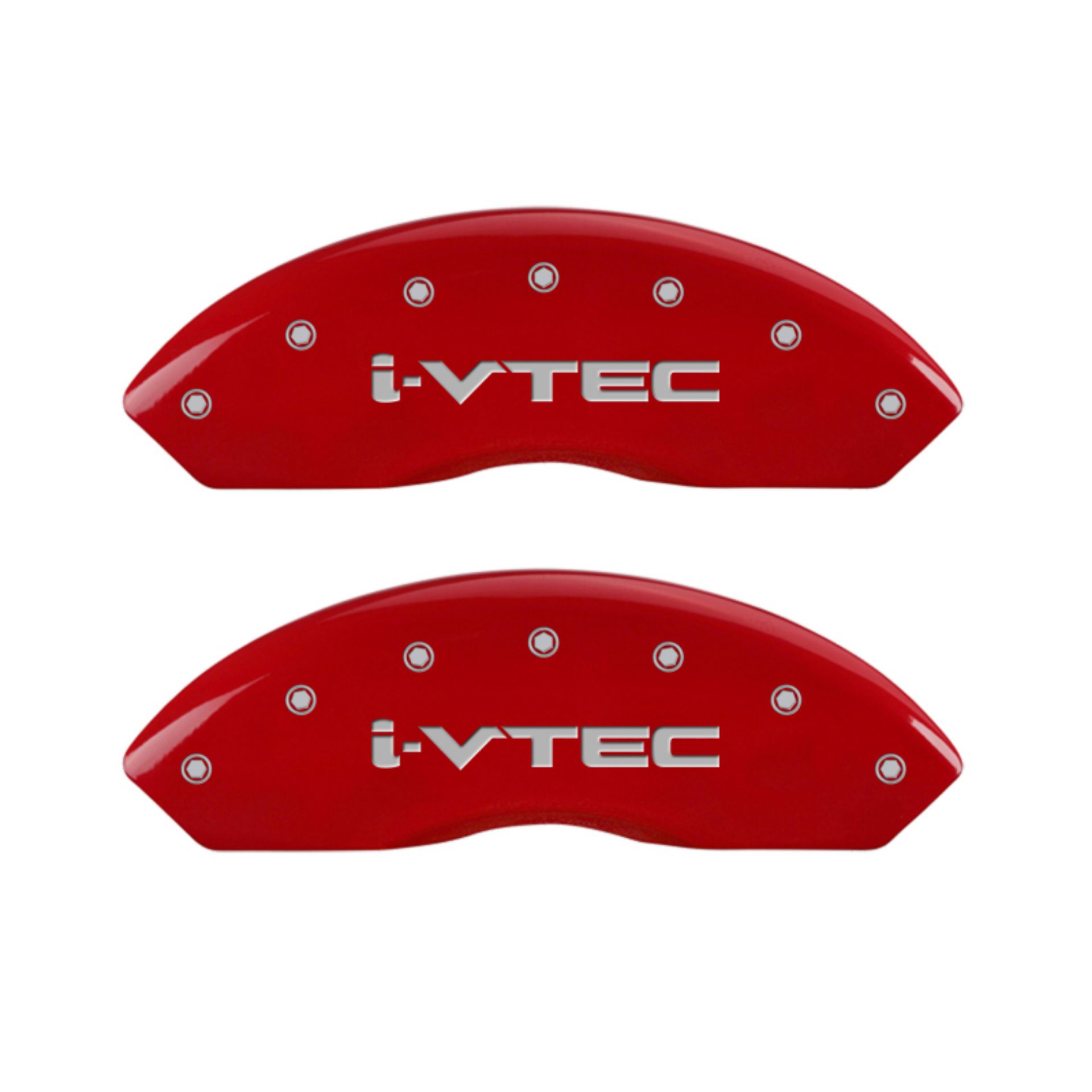 Picture of MGP 4 Caliper Covers Engraved Front & Rear i-Vtec Red finish silver ch