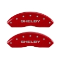 Picture of MGP 4 Caliper Covers Engraved Front Shelby Engraved Rear Tiffany Snake Red finish silver ch