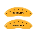 Picture of MGP 4 Caliper Covers Engraved Front Shelby Engraved Rear Tiffany Snake Yellow finish black ch