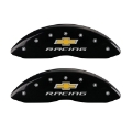 Picture of MGP 4 Caliper Covers Engraved Front & Rear Chevy racing Black finish silver ch