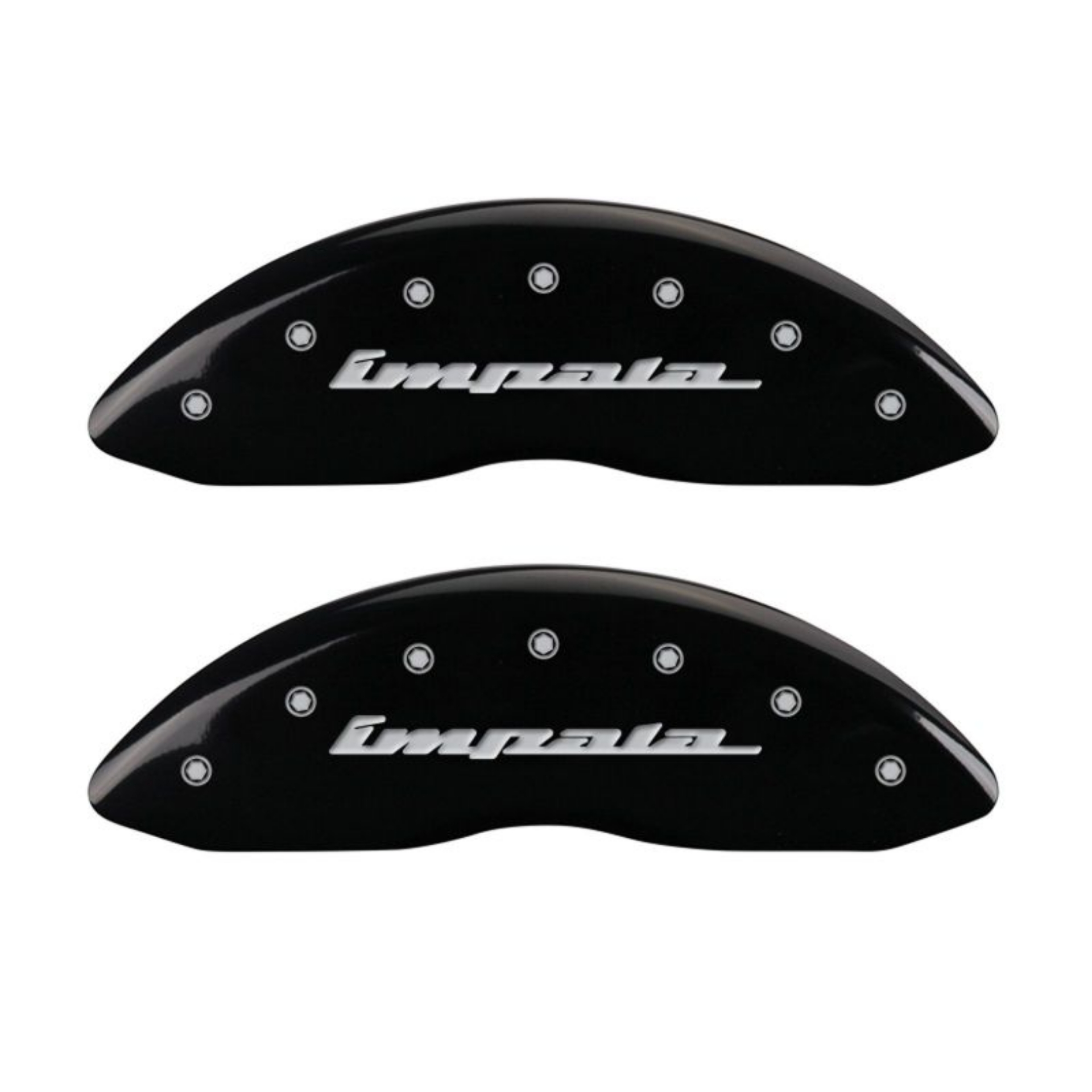 Picture of MGP 4 Caliper Covers Engraved Front & Rear Impala Black finish silver ch