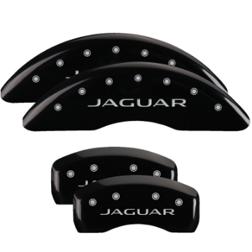 Picture of MGP 4 Caliper Covers Engraved Front & Rear Vtech Black finish silver ch