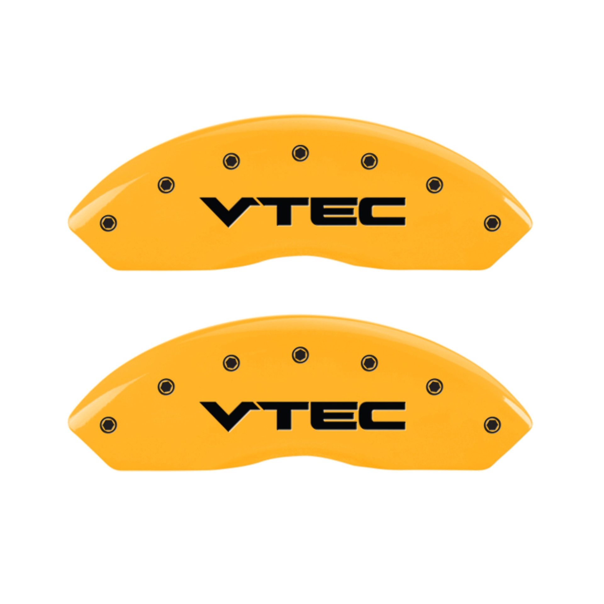 Picture of MGP 4 Caliper Covers Engraved Front & Rear Vtech Yellow finish black ch