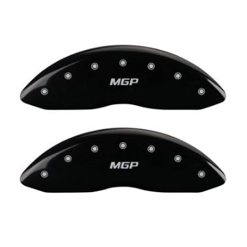 Picture of MGP 4 Caliper Covers Engraved Front & Rear MGP Black finish silver ch